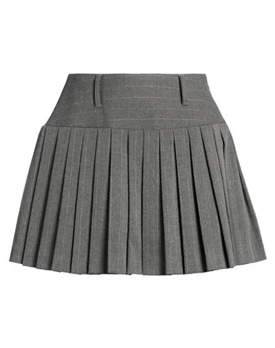 Marc Ellis Woman Mini Skirt Grey Size 6 Polyester, Viscose, Elastane In Gray