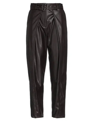 Marc Ellis Woman Pants Dark Brown Size 6 Polyurethane