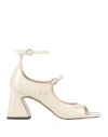 Marc Ellis Woman Pumps Beige Size 8 Leather