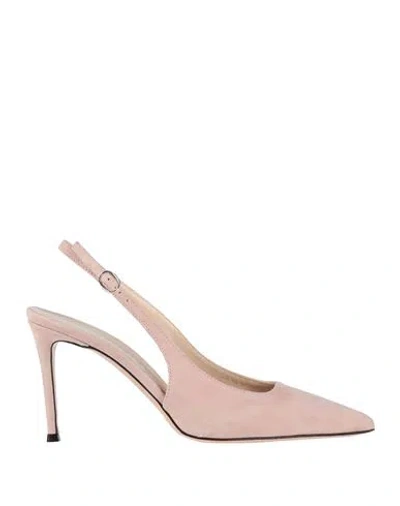 Marc Ellis Woman Pumps Blush Size 8 Leather In Pink