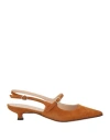 Marc Ellis Woman Pumps Camel Size 10 Leather In Brown
