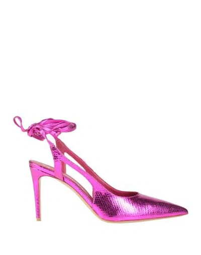 Marc Ellis Woman Pumps Fuchsia Size 9 Leather In Purple