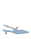 Marc Ellis Woman Pumps Light Blue Size 7 Leather