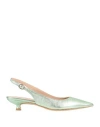 Marc Ellis Woman Pumps Light Green Size 8 Leather In Green