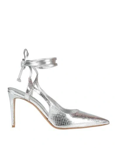 Marc Ellis Woman Pumps Silver Size 6 Leather