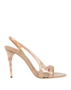 Marc Ellis Woman Sandals Beige Size 10 Soft Leather