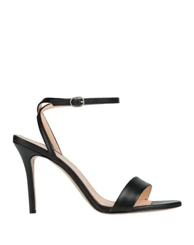 Marc Ellis Woman Sandals Black Size 10 Leather