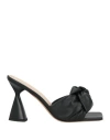 Marc Ellis Woman Sandals Black Size 11 Leather
