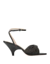 Marc Ellis Woman Sandals Black Size 6 Leather