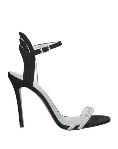 Marc Ellis Woman Sandals Black Size 6 Textile Fibers