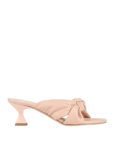 Marc Ellis Woman Sandals Blush Size 8 Leather In Pink