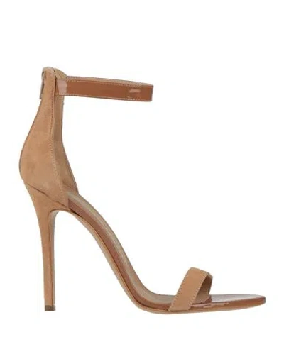 Marc Ellis Woman Sandals Sand Size 8 Leather In Beige