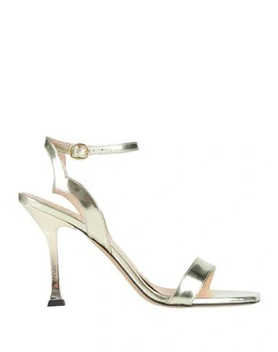 Marc Ellis Woman Sandals Gold Size 6 Leather