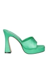 Marc Ellis Woman Sandals Green Size 7 Soft Leather