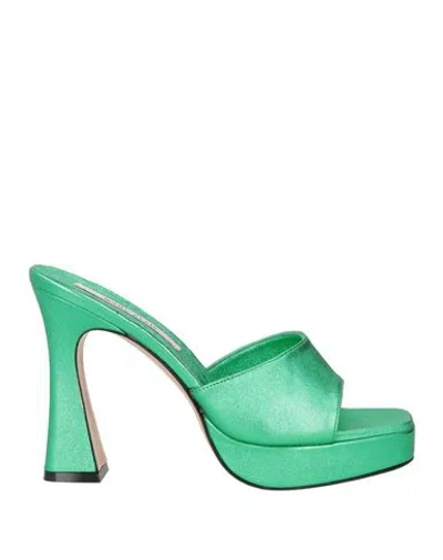 Marc Ellis Woman Sandals Green Size 7 Soft Leather