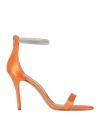 Marc Ellis Woman Sandals Orange Size 9 Textile Fibers
