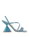 Marc Ellis Woman Sandals Pastel Blue Size 6 Soft Leather