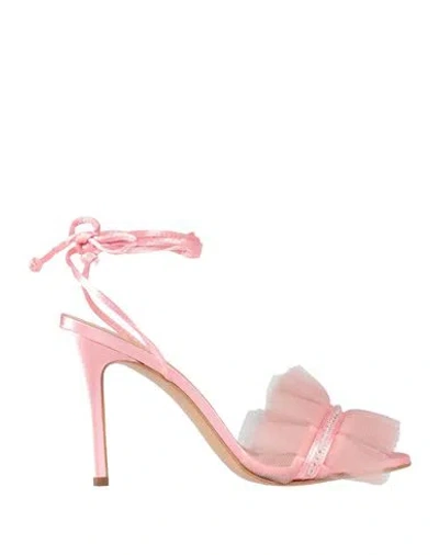 Marc Ellis Woman Sandals Pink Size 6 Textile Fibers