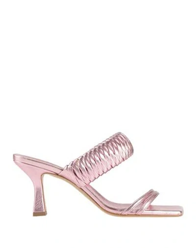 Marc Ellis Woman Sandals Pink Size 8 Soft Leather