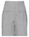 Marc Ellis Woman Shorts & Bermuda Shorts Lead Size 2 Cotton, Polyamide, Elastane In Grey
