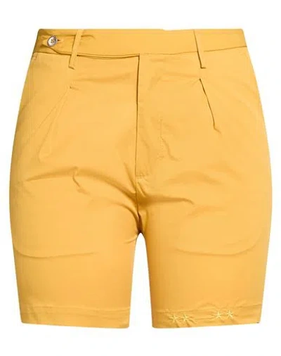 Marc Ellis Woman Shorts & Bermuda Shorts Marigold Size 8 Cotton, Polyamide, Elastane In Yellow
