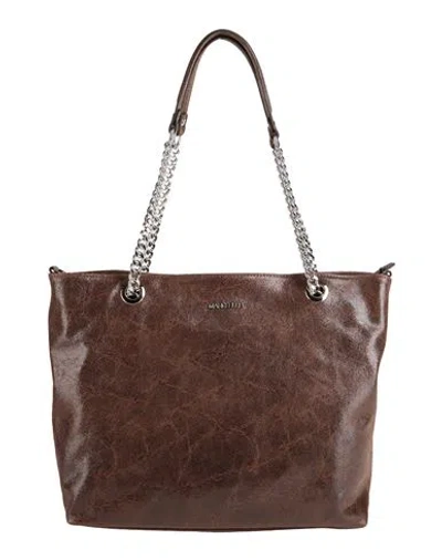 Marc Ellis Woman Shoulder Bag Brown Size - Leather
