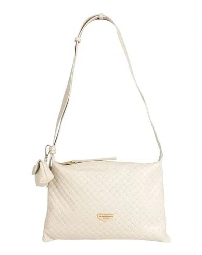 Marc Ellis Woman Shoulder Bag Ivory Size - Leather In White
