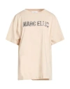 Marc Ellis Woman T-shirt Beige Size L Cotton In Pink
