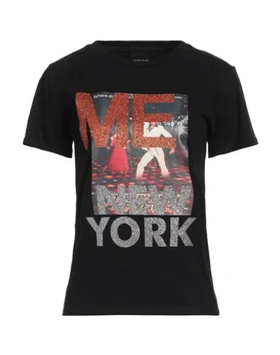 Marc Ellis Woman T-shirt Black Size 10 Cotton