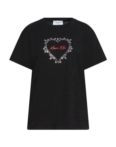 Marc Ellis Woman T-shirt Black Size L Cotton