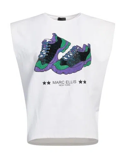 Marc Ellis Woman T-shirt Off White Size Xs Polyester, Elastic Fibres
