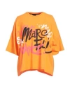 Marc Ellis Woman T-shirt Orange Size L Cotton