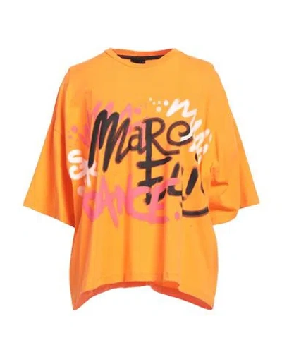 Marc Ellis Woman T-shirt Orange Size L Cotton
