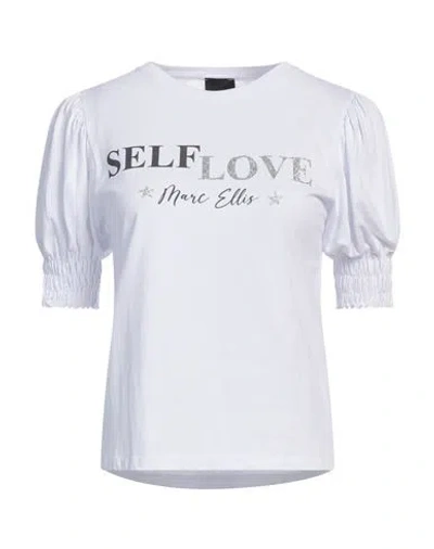 Marc Ellis Woman T-shirt White Size 8 Cotton
