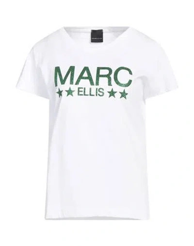 Marc Ellis Woman T-shirt White Size L Cotton