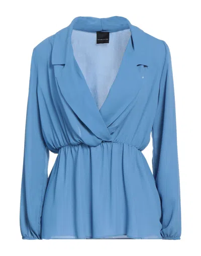 MARC ELLIS MARC ELLIS WOMAN TOP AZURE SIZE 10 POLYESTER