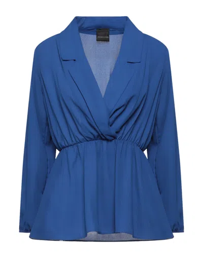 MARC ELLIS MARC ELLIS WOMAN TOP BLUE SIZE 12 POLYESTER
