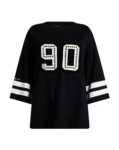 Marc Ellis Woman T-shirt Black Size 8 Cotton