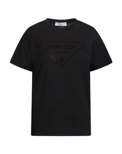 Marc Ellis Woman T-shirt Black Size L Cotton