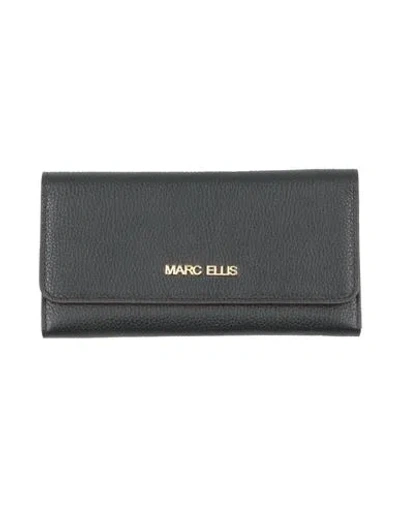 Marc Ellis Woman Wallet Black Size - Leather In Blue