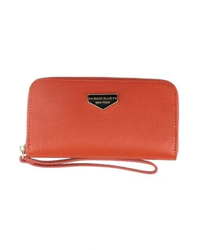 Marc Ellis Woman Wallet Orange Size - Leather