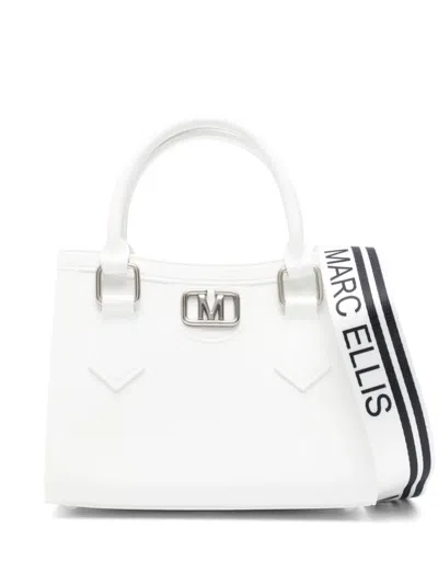 Marc Ellis Wood Tote Bag In White