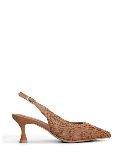 Marc Ellis Woven Pumps In Brown