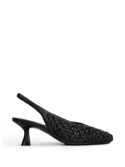 Marc Ellis Woven Slingback Pumps In Black