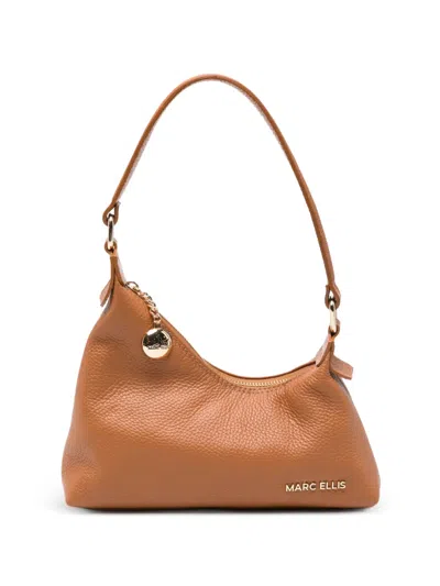 Marc Ellis Wynn S Pebbled-leather Shoulder Bag In Brown