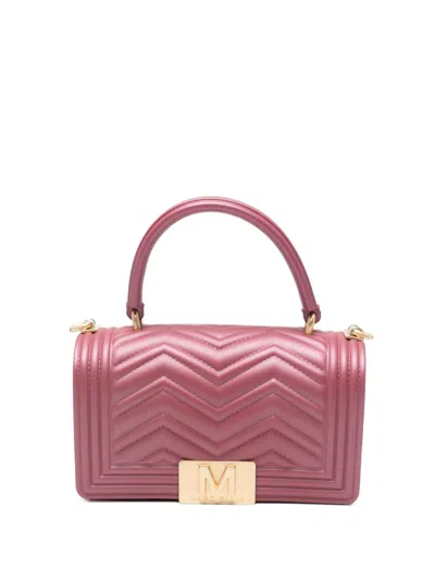 Marc Ellis Xs Flat Wave Chevron-quilted Tote Bag In Pink