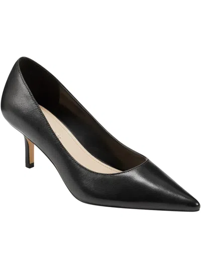 Marc Fisher Alola Womens Leather Slip On Pumps In Black
