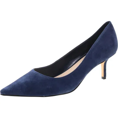 Marc Fisher Women's Alola Slip-on Pointy Toe Dress Pumps In Dark Blue Suede
