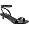 Marc Fisher Alona Ankle Strap Kitten Heel Sandal In Black