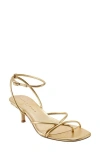 Marc Fisher Ballen Strappy Sandal In Metallic Gold